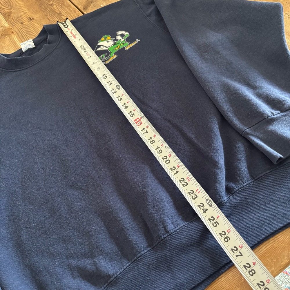 Vintage 90s Salem Notre Dame Fighting Irish Crew Sweatshirt USA - Picture 7 of 8